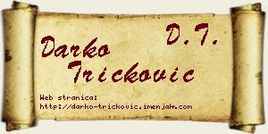 Darko Tričković vizit kartica